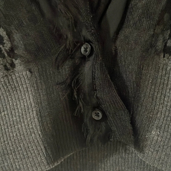 Simply Vera Vera Wang Black and Gray Cardigan Size M - Picture 4 of 6